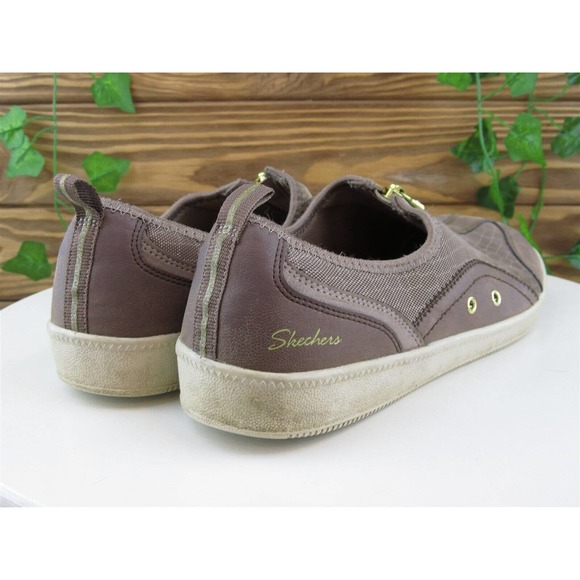 SKECHERS‎ Size 8.5 Sneaker Brown Synthetic Medium (B, M) Zip Women - Picture 6 of 11